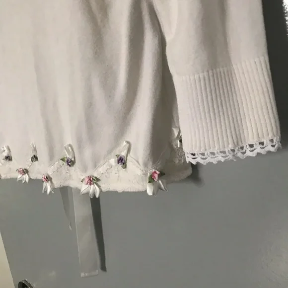 Soft feel no Itch Cotton Cardigan/Top Pretty Vintage classic quality - Picture 9 of 16